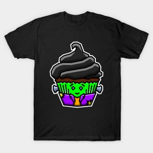 Cute and Creepy Frankenstein Monster Cupcake - Haunted Treats Gift - Cupcake T-Shirt